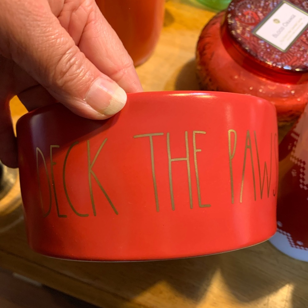 RAE DUNN DOG DISH GIFT SET! NIB!! 🐾 DECK THE PAWS. - Picture 8 of 12